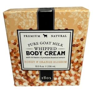 Beekman 1802 Pure Goat Milk Whipped Body Cream Honey Orange Blossom 8oz‎ Sealed